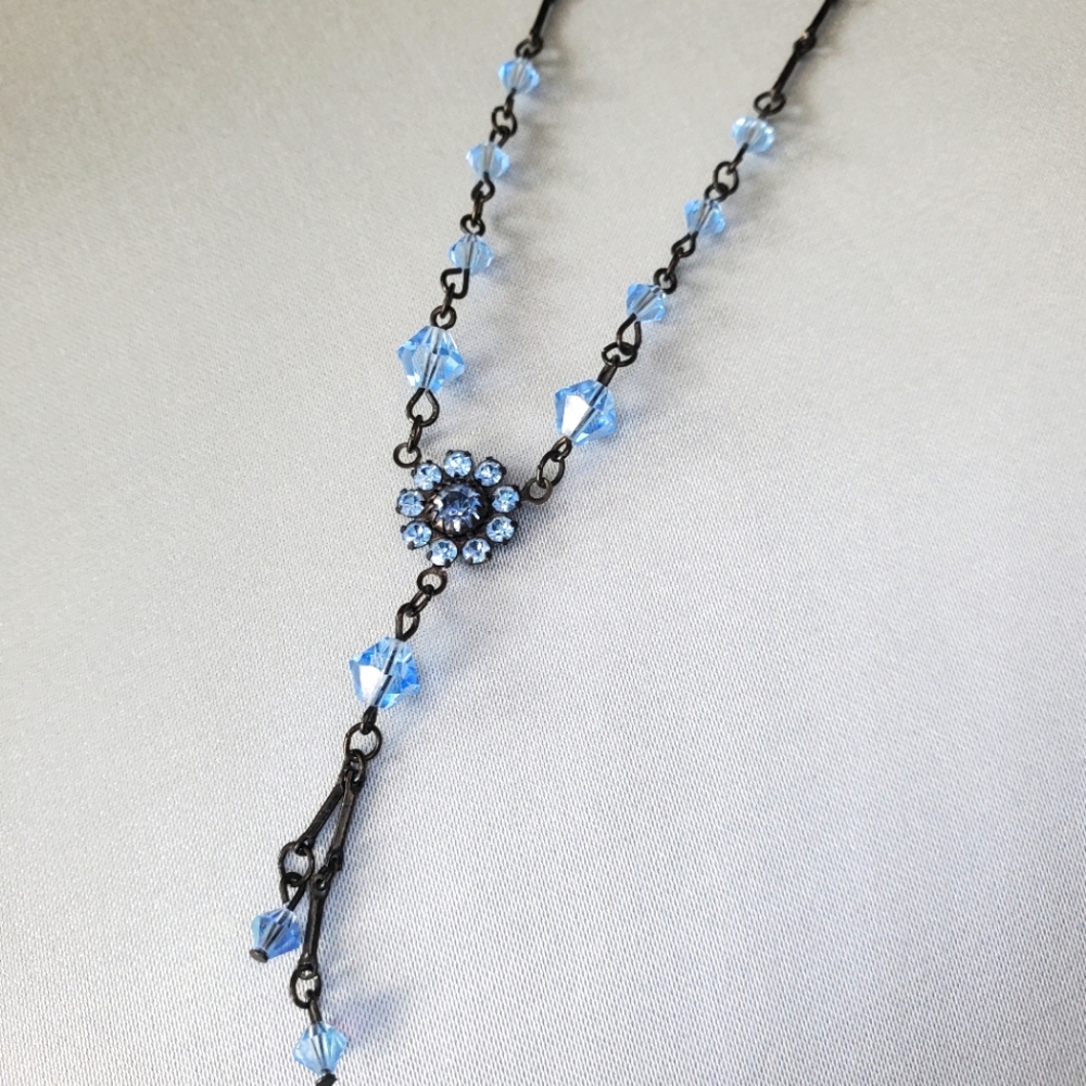 Bellagio USA Blue Crystal Necklace